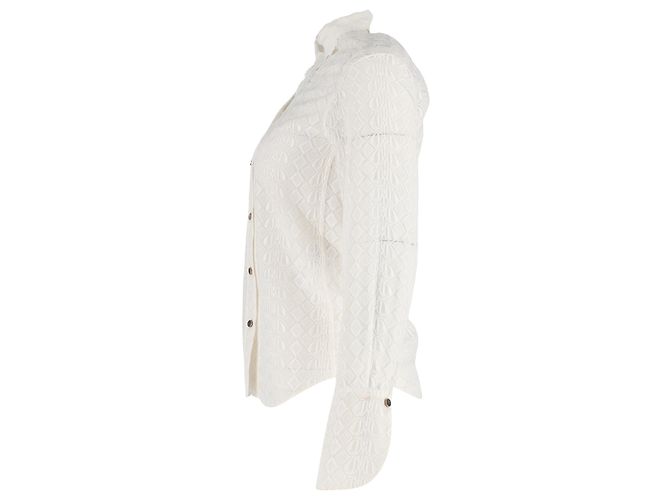 Chloé Spitzen-Bluse aus weißem Polyester Roh - Ansicht 2