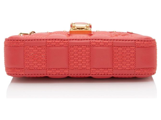 Pochette Troca in agnello Damier di Louis Vuitton Rosso - vista 4