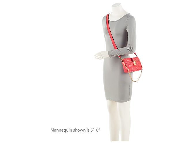 Pochette Troca in agnello Damier di Louis Vuitton Rosso - vista 5
