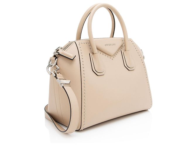 Bolso Antigona Small de piel de ternera con tachuelas Givenchy Castaño Beige - vista 2