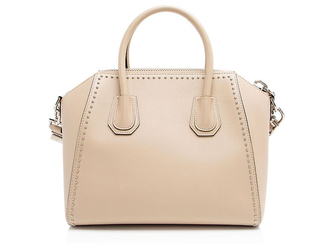 Bolso Antigona Small de piel de ternera con tachuelas Givenchy Castaño Beige - vista 3