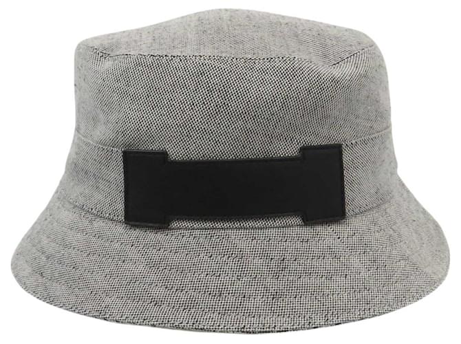 Hermès Cappello in lino, cotone e pelle Hermes Fred Sangle H Nero - vista 2