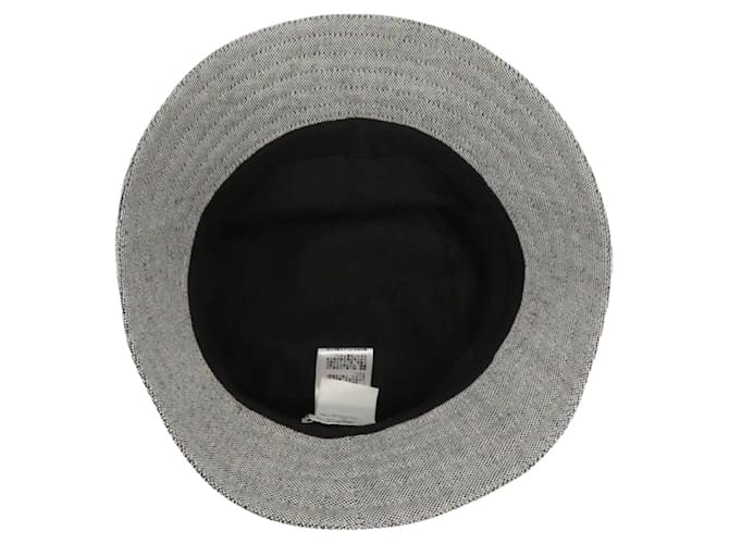 Hermès Cappello in lino, cotone e pelle Hermes Fred Sangle H Nero - vista 5