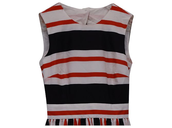 Abito midi a righe Dolce & Gabbana in cotone multicolore - vista 2
