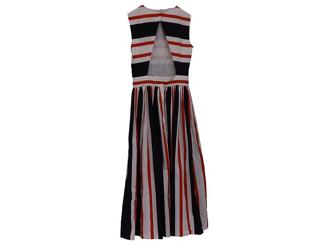 Abito midi a righe Dolce & Gabbana in cotone multicolore - vista 3