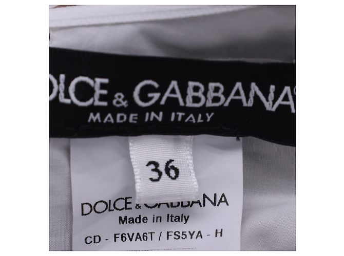 Abito midi a righe Dolce & Gabbana in cotone multicolore - vista 4