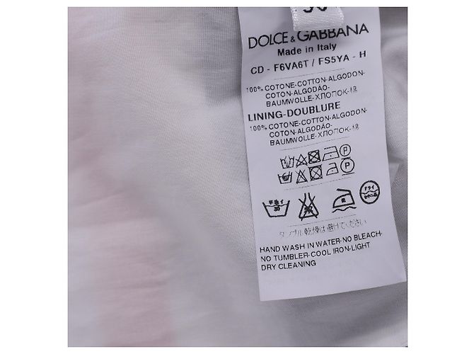Abito midi a righe Dolce & Gabbana in cotone multicolore - vista 5