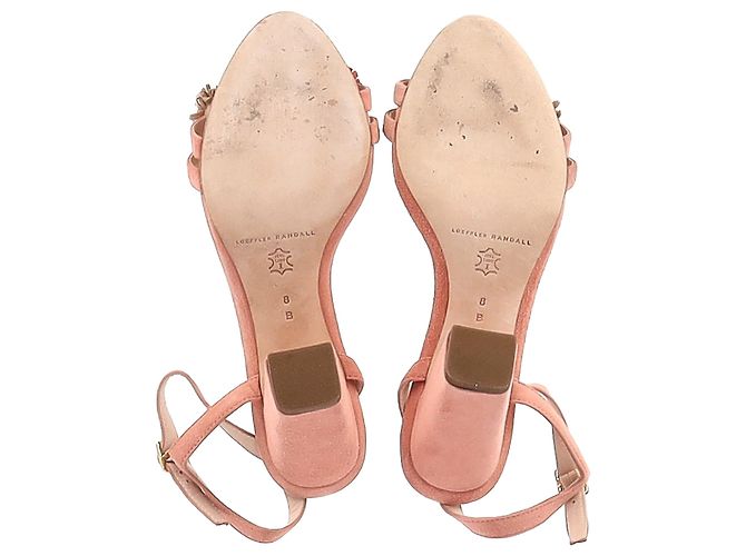 Sandalias de tacón adornadas con borlas Loeffler Randall en ante melocotón - vista 7