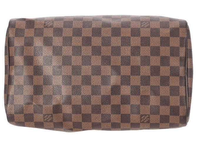 Louis Vuitton Speedy Bandoulière 30 en toile marron Rouge - vue 4