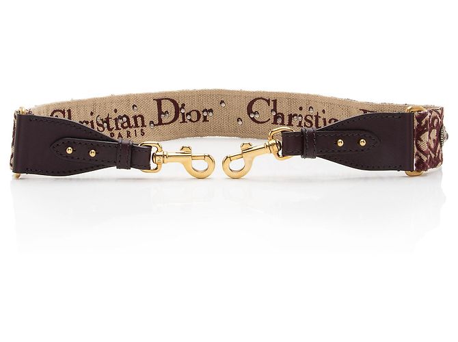 Cinghia a Spalla Studded Dior Oblique Marrone Beige - vista 2