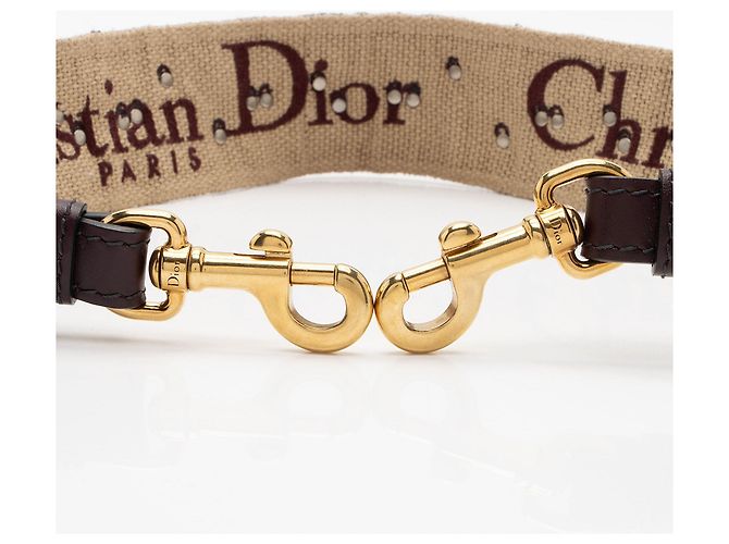 Cinghia a Spalla Studded Dior Oblique Marrone Beige - vista 5