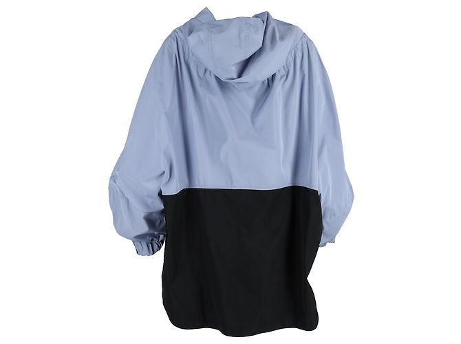 Marni Farbblock Regenjacke mit Reißverschluss und langen Ärmeln aus blauer Nylon - Ansicht 3