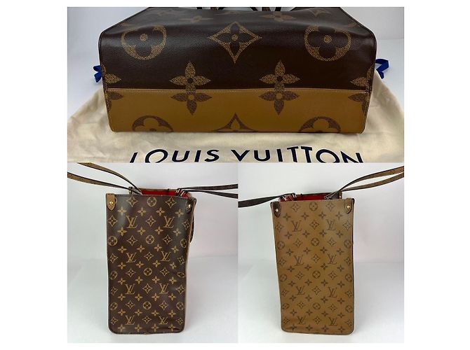 Sac tote ONTHEGO GM Monogram géant inversé Louis Vuitton Marron - vue 4