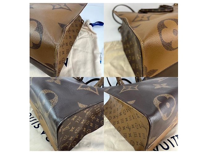 Sac tote ONTHEGO GM Monogram géant inversé Louis Vuitton Marron - vue 5