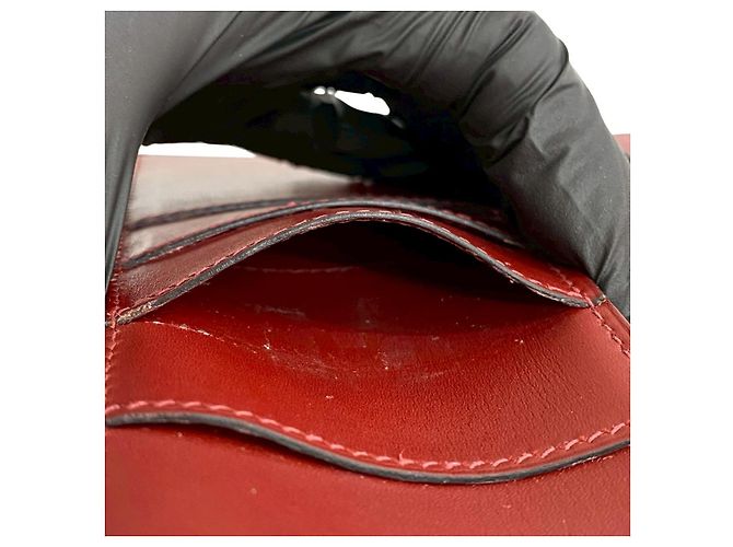 Portafoglio Hermès Béarn in pelle box calf Rosso - vista 10