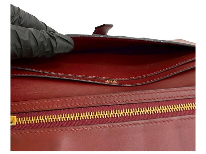 Portafoglio Hermès Béarn in pelle box calf Rosso - vista 9