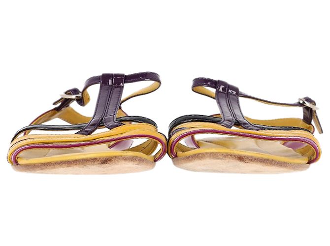 Sandali piatti con cinturini Tod's in pelle verniciata multicolore - vista 2