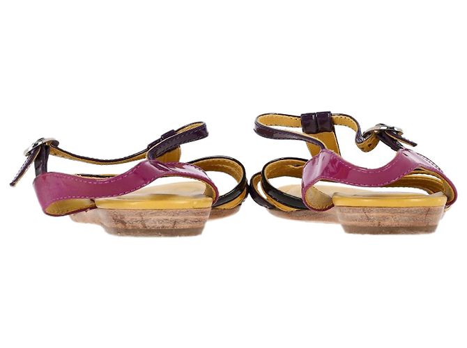 Sandali piatti con cinturini Tod's in pelle verniciata multicolore - vista 5