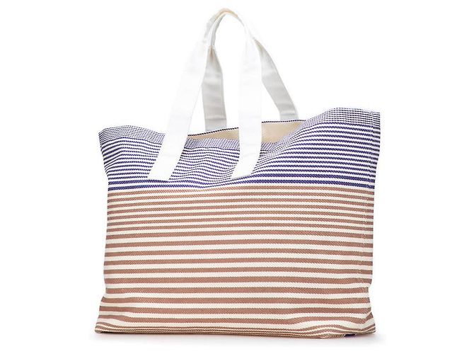 Hermès Hermes Strandtasche New Cabaya D'Ere aus Canvas Weiß - Ansicht 2