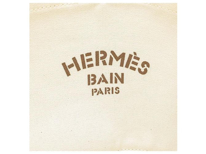 Hermès Hermes Strandtasche New Cabaya D'Ere aus Canvas Weiß - Ansicht 7