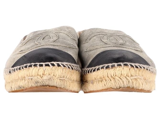 Timeless Espadrillas Chanel CC in Suede Grigio - vista 2
