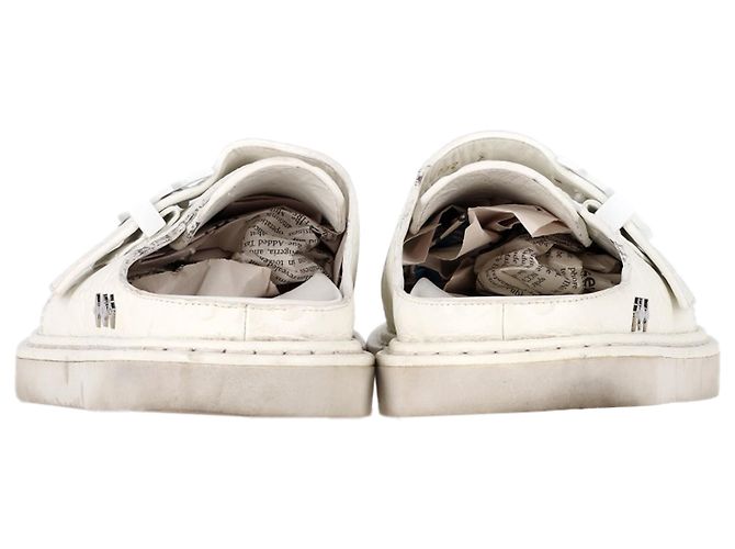 Mules LV Easy in pelle bianca di Louis Vuitton Bianco Crudo - vista 4