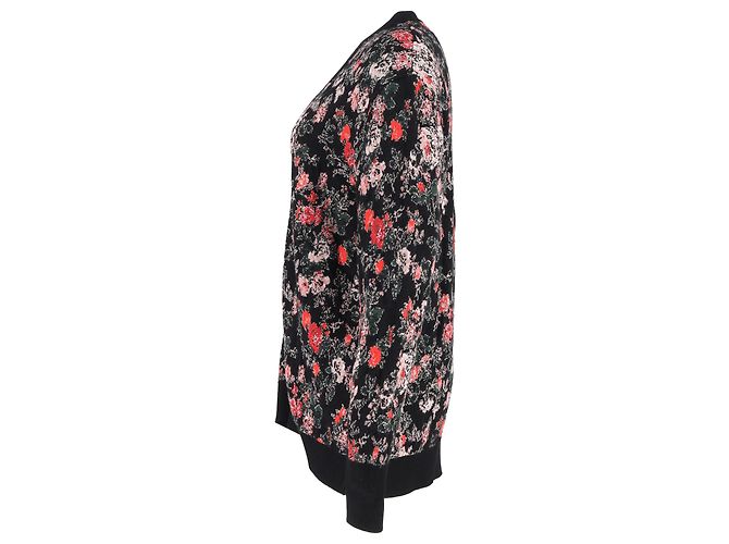 Paco Rabanne Strickjacke mit floralem Muster aus mehrfarbiger Wolle Mehrfarben - Ansicht 2