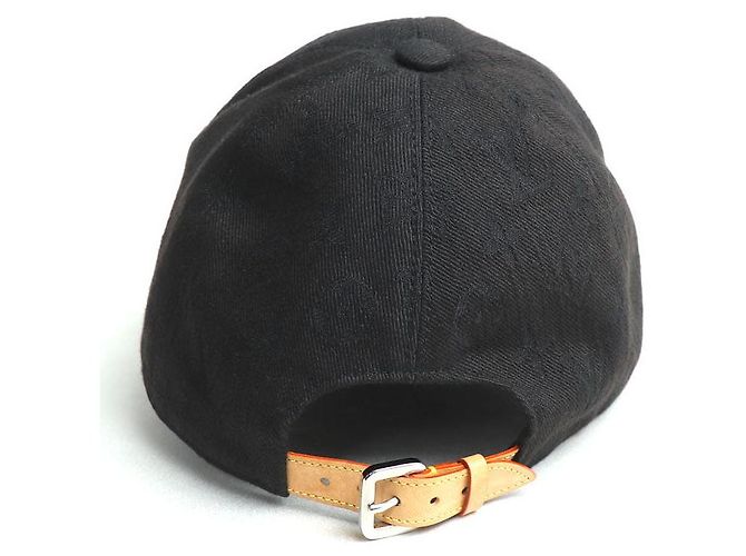 Louis Vuitton Monogram Baumwoll-Polyester-Cap Schwarz - Ansicht 3