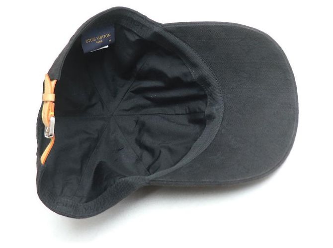 Louis Vuitton Monogram Baumwoll-Polyester-Cap Schwarz - Ansicht 6