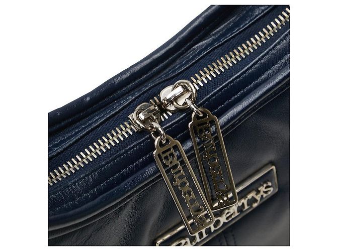 Borsa a Spalla in Pelle Nova Check di Burberry Blu - vista 10