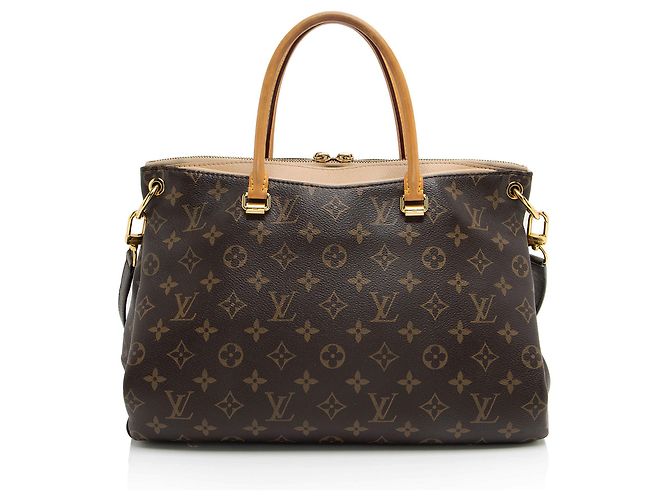 Borsa Pallas in tela Monogram Louis Vuitton Marrone Beige - vista 3