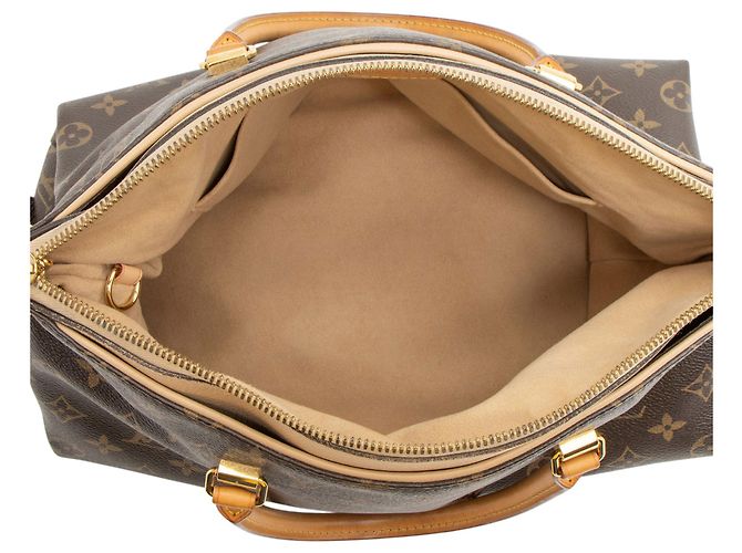 Borsa Pallas in tela Monogram Louis Vuitton Marrone Beige - vista 7