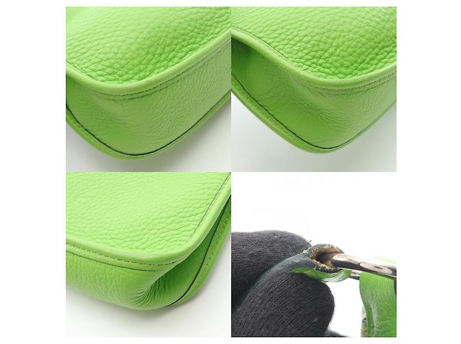 Hermès Borsa a spalla Hermes Vespa TPM in Taurillon Clemence Verde - vista 10