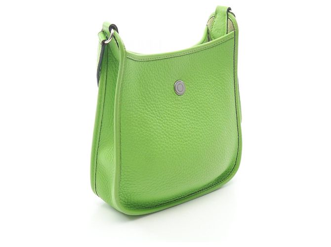 Hermès Borsa a spalla Hermes Vespa TPM in Taurillon Clemence Verde - vista 2