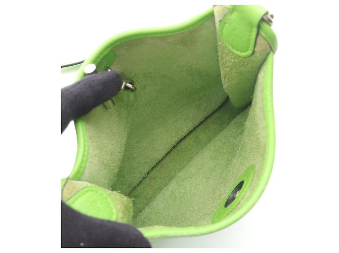 Hermès Borsa a spalla Hermes Vespa TPM in Taurillon Clemence Verde - vista 3