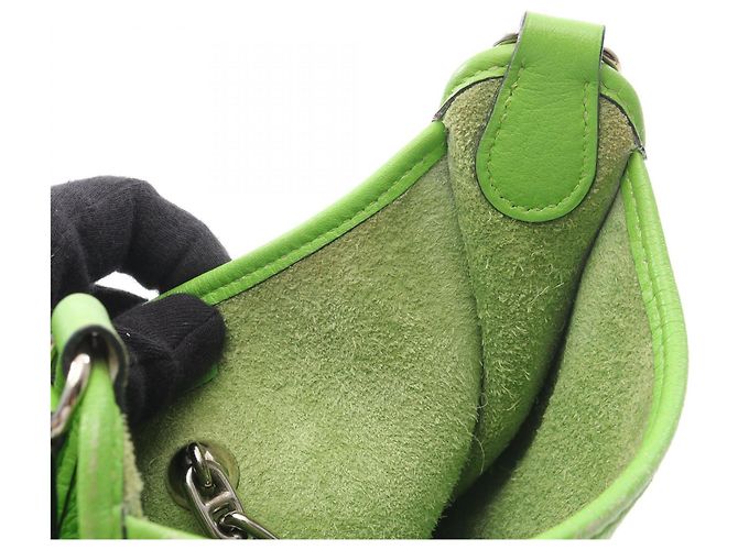 Hermès Borsa a spalla Hermes Vespa TPM in Taurillon Clemence Verde - vista 6
