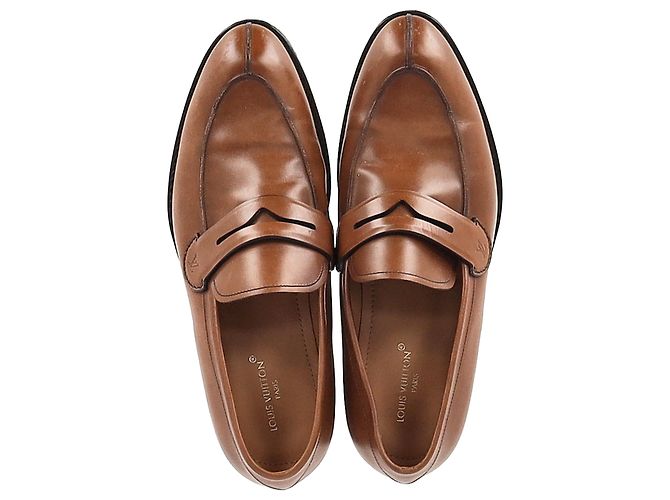 Mocassini Sorbonne Louis Vuitton in pelle marrone - vista 4