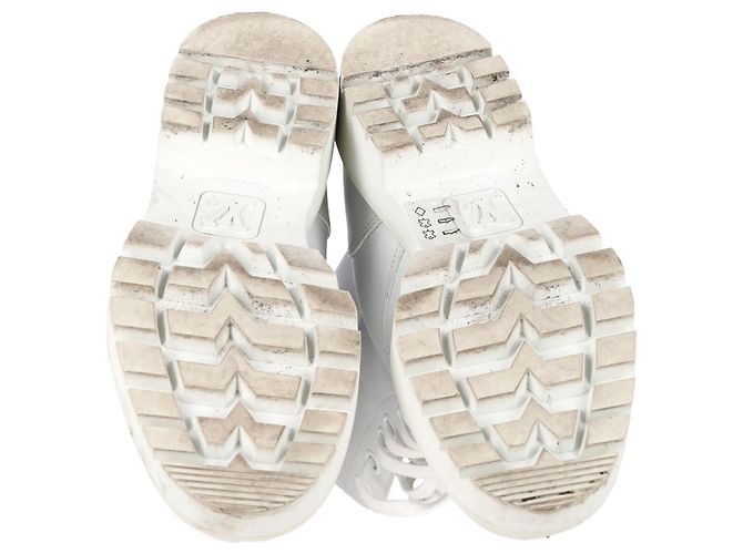 Botas de combate de cuero blanco con logo en relieve de Louis Vuitton Crudo - vista 6