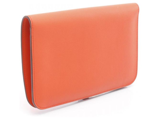 Portafoglio Hermès Dogon Duo GM in Veau Swift Arancione - vista 2