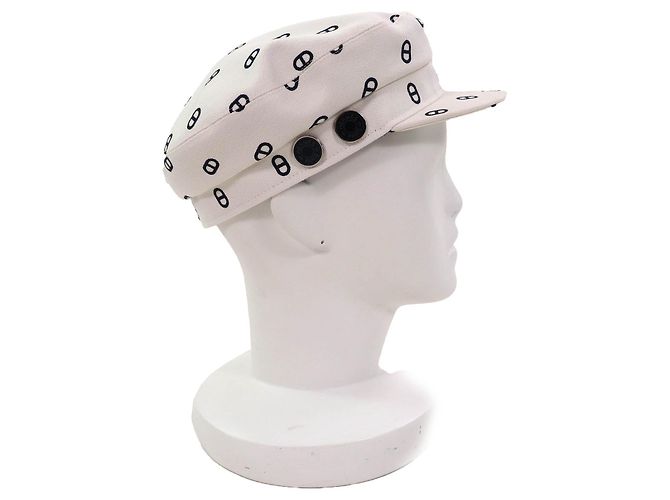Gorra Vauban Chaine d'Ancre de lona de algodón H de Hermès Blanco - vista 4