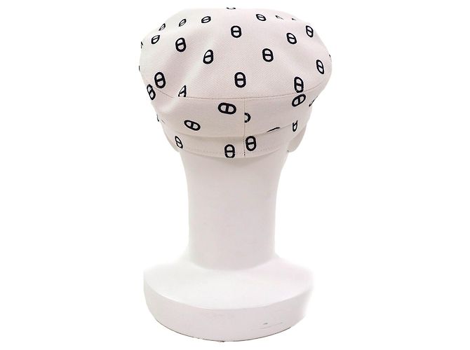 Gorra Vauban Chaine d'Ancre de lona de algodón H de Hermès Blanco - vista 5