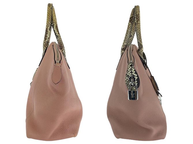 Borsa Louis Vuitton Lockit PM in pelle Parnaçae/python Rosa - vista 8