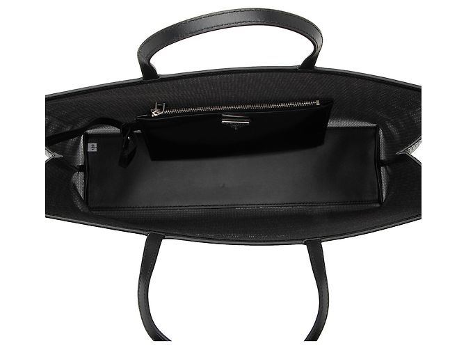 Grande Tote in Rete con Paillettes e Logo Prada Nero - vista 6