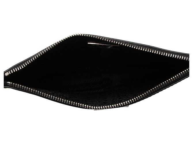 Grande Tote in Rete con Paillettes e Logo Prada Nero - vista 7