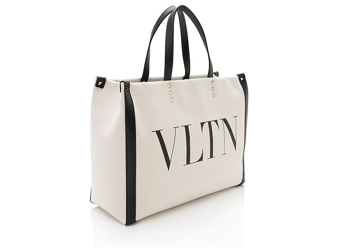 Valentino Garavani Valentino Canvas Rockstud VLTN Kleine Strandtasche Schwarz - Ansicht 2