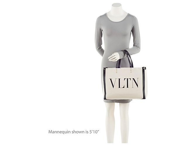 Valentino Garavani Valentino Canvas Rockstud VLTN Kleine Strandtasche Schwarz - Ansicht 5