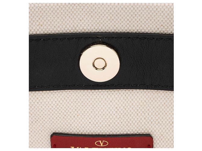 Valentino Garavani Valentino Canvas Rockstud VLTN Kleine Strandtasche Schwarz - Ansicht 8