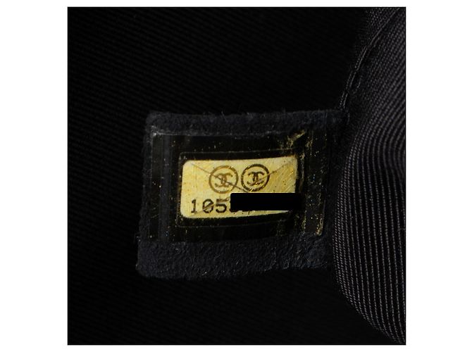 Gabrielle Chanel Vintage Canvas Camellia No. 5 Tasche Blau - Ansicht 6