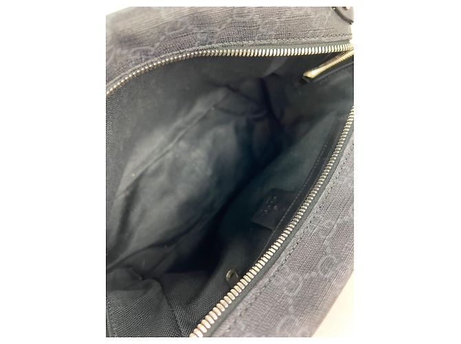 Borsa a tracolla quadrata Gucci GG Supreme Selleria nera Nero - vista 5