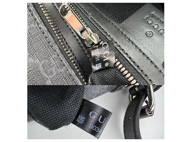 Borsa a tracolla quadrata Gucci GG Supreme Selleria nera Nero - vista 6